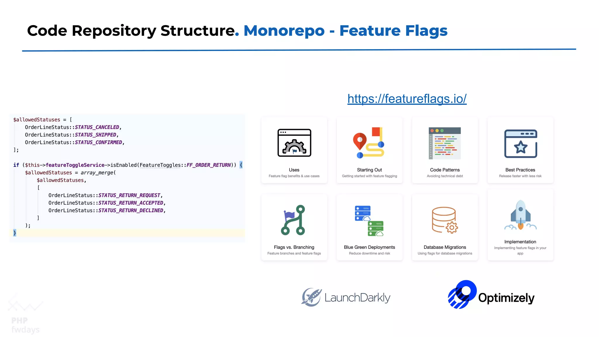 Code Repository Structure. Monorepo - Feature Flags
https://featureflags.io/
 
