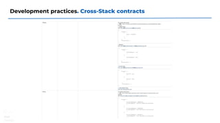 Development practices. Cross-Stack contracts
 