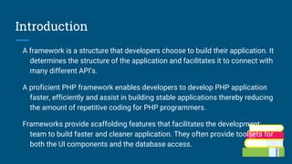 PHP Frameworks | PPT