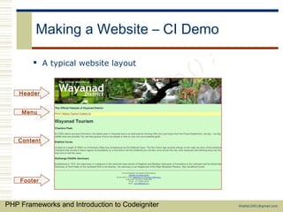 PHP Frameworks and CodeIgniter | PPT