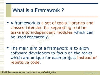 PHP Frameworks and CodeIgniter | PPT