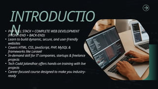 Best PHP full stack course in jalndhar Tech cadd | PPTX
