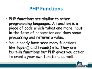 Php functions | PPT