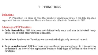 PHP FUNCTIONS AND ARRAY.pptx