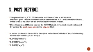 Comprehensive Guide to Form Handling Using PHP: GET, POST, and REQUEST ...