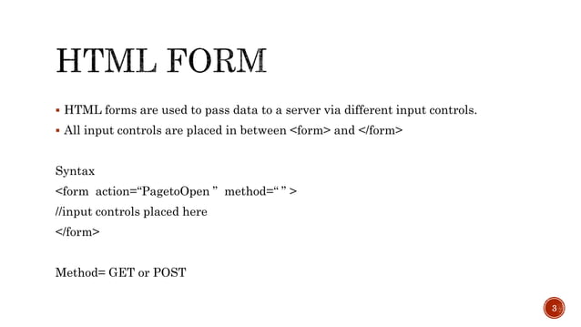 Form Handling using PHP | PPTX