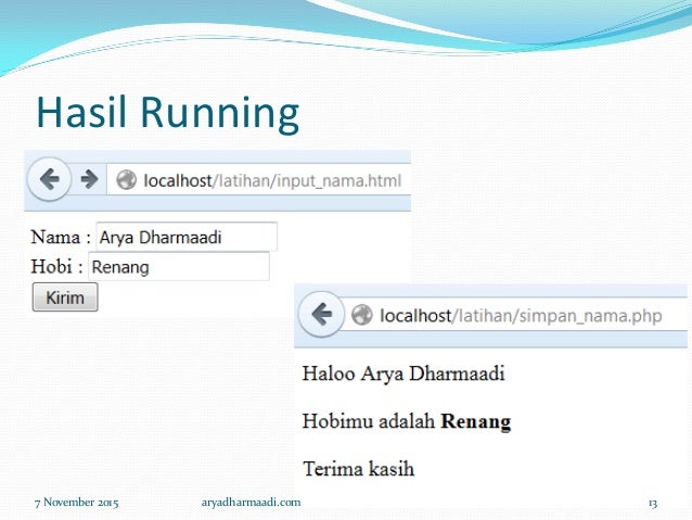 PHP (Input Data) dan MySQL