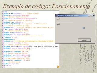 Exemplo de código: Posicionamento 