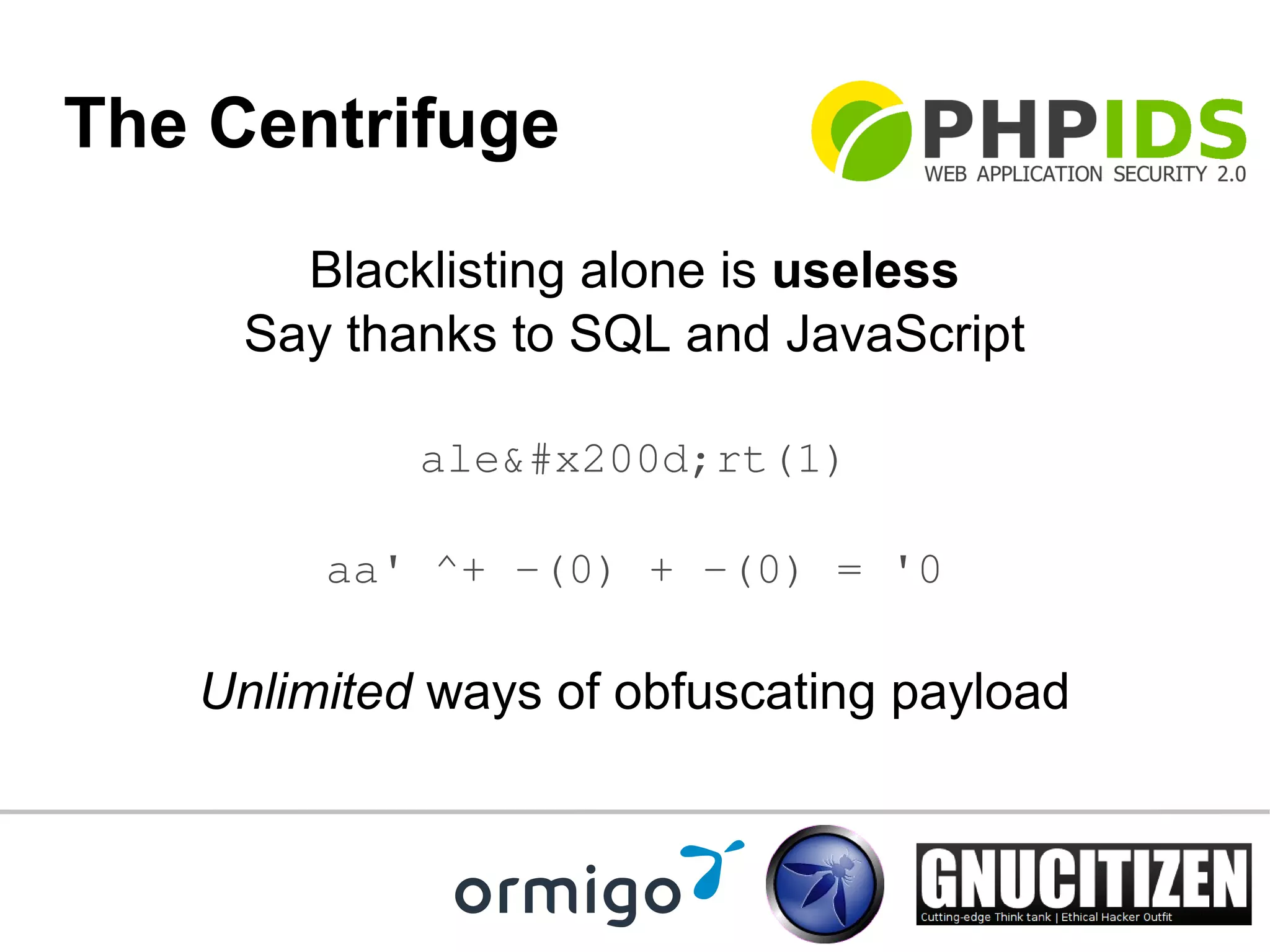 OWASP PHPIDS talk slides