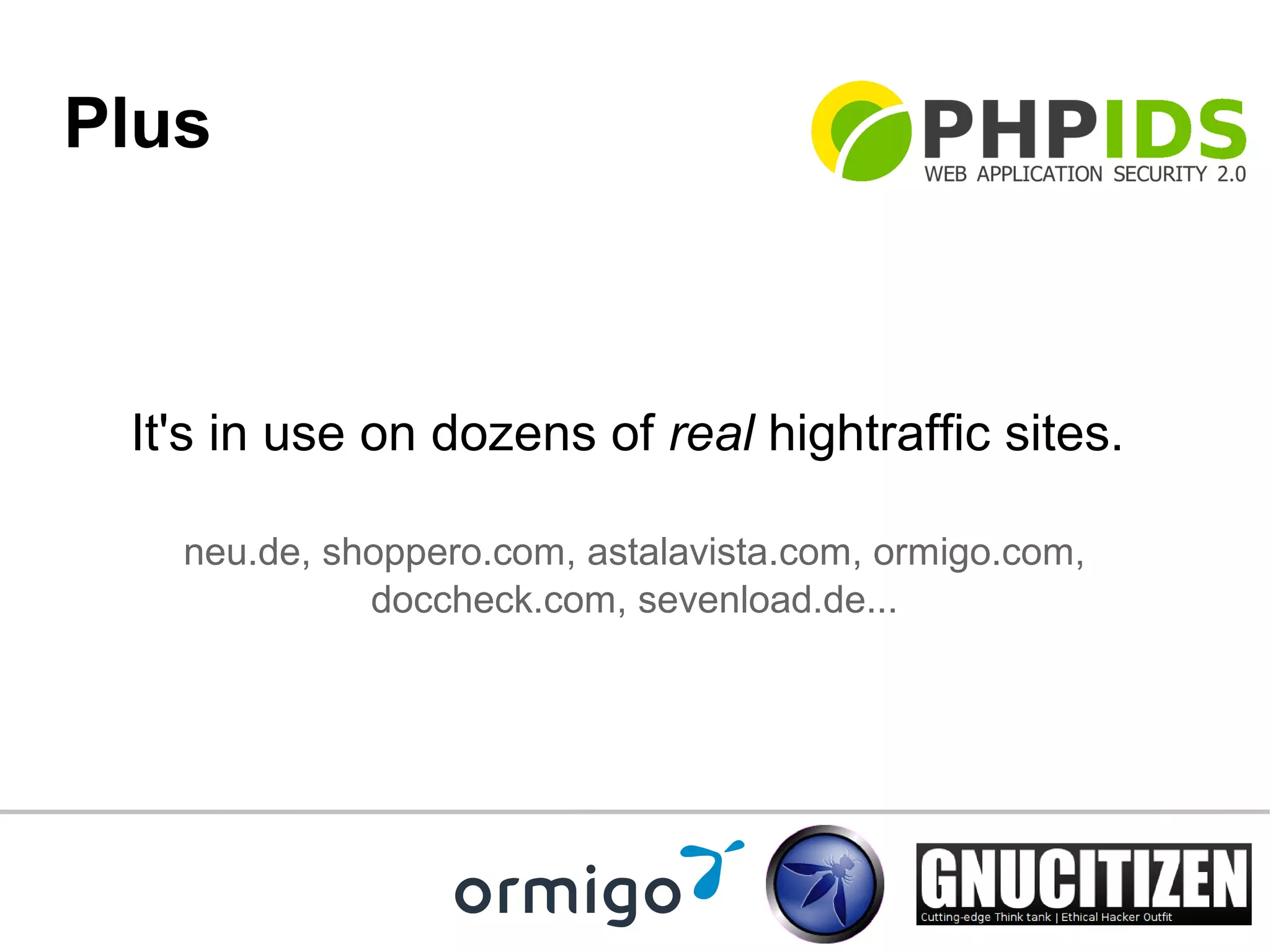 OWASP PHPIDS talk slides