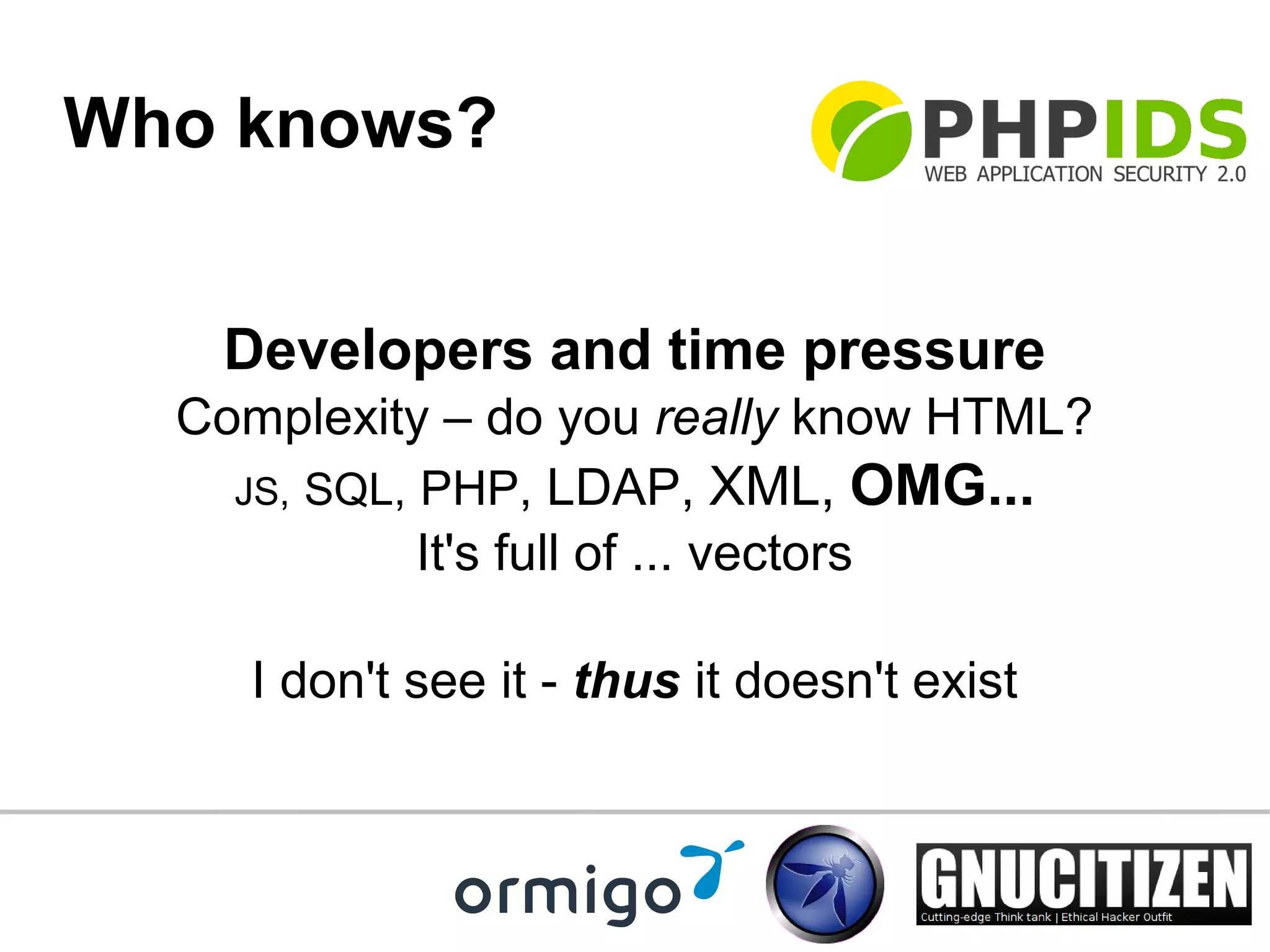 OWASP PHPIDS talk slides