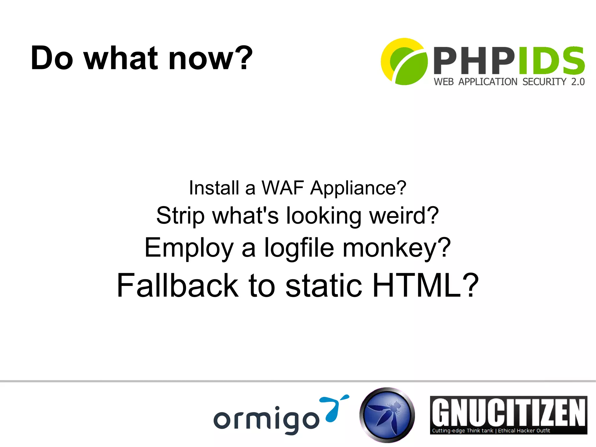 OWASP PHPIDS talk slides