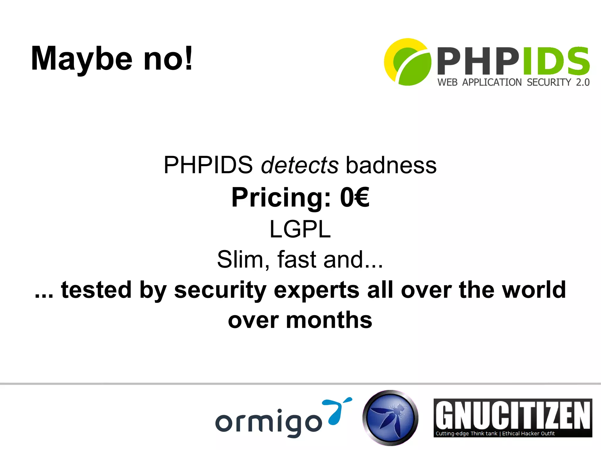 OWASP PHPIDS talk slides