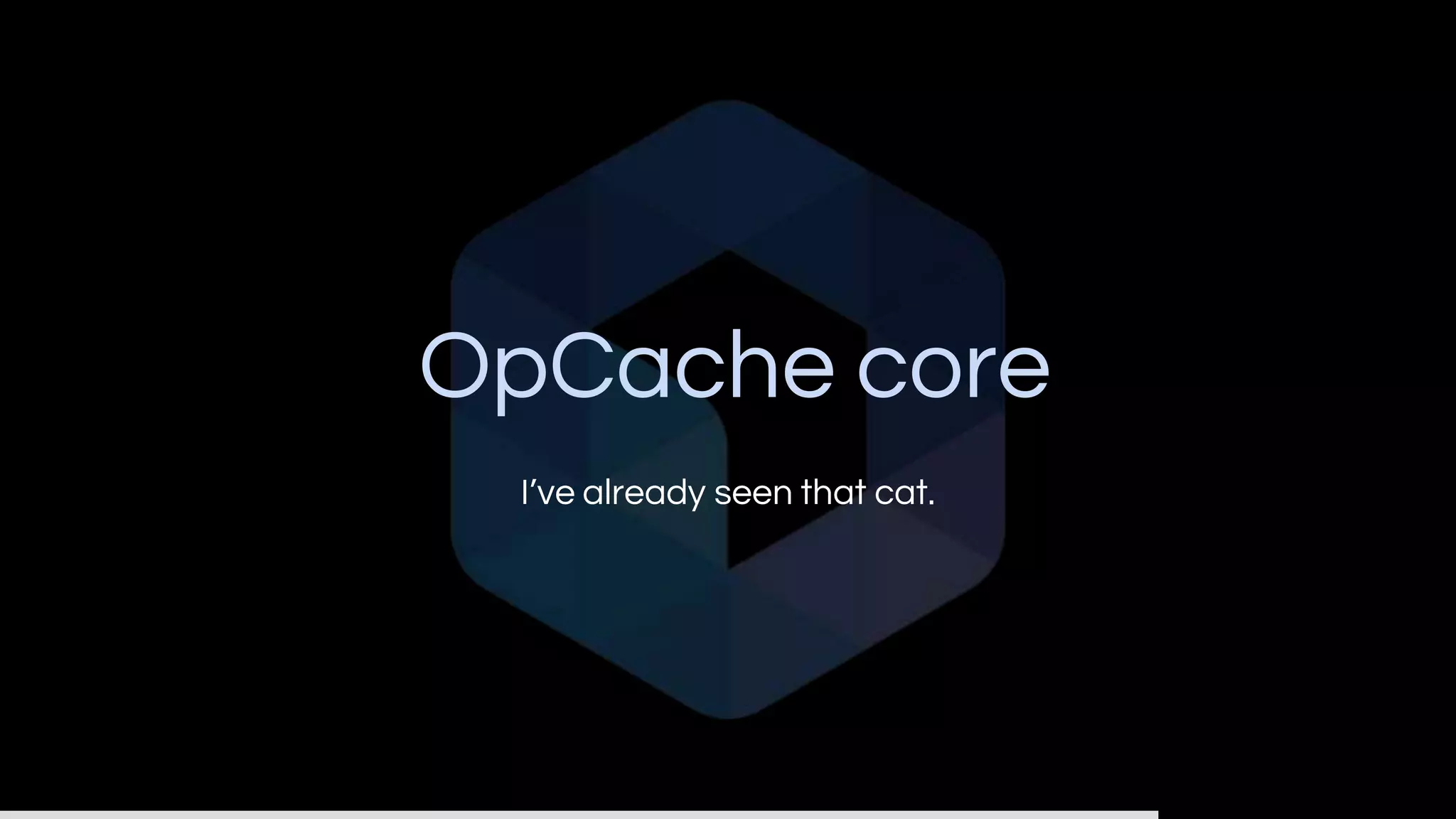 OpCache core
I’ve already seen that cat.
 