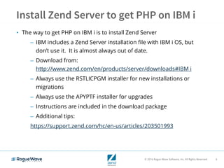 PHP Installed on IBM i - the Nickel Tour