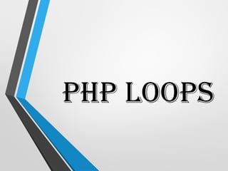 PHP Loops
 