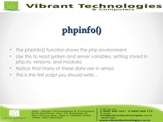PHP -  Introduction to PHP
