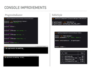 CONSOLE IMPROVEMENTS
TableStyleProgressIndicator
 
