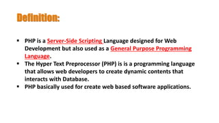Introduction to PHP Part-I | PPT