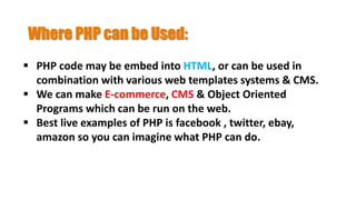Introduction to PHP Part-I | PPTX