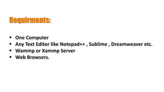 Introduction to PHP Part-I | PPT
