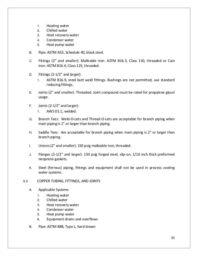 Technical Specification MEP Works