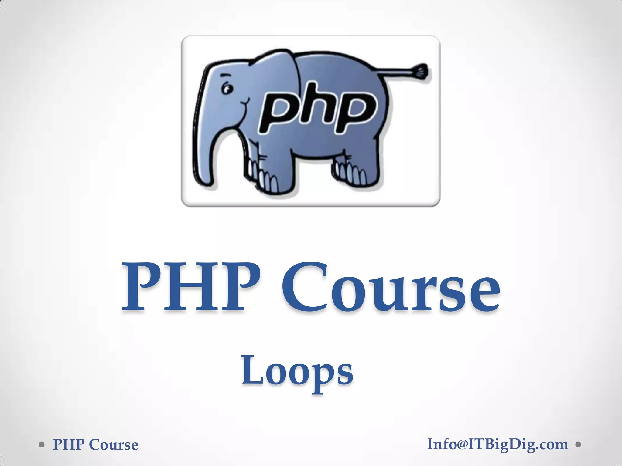 Loops PHP 04 | PPT