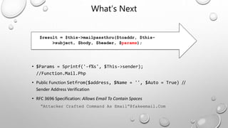 PHP Mailer Remote Code Execution | PPT