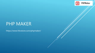 PHP MAKER
https://www.hkvstore.com/phpmaker/
 