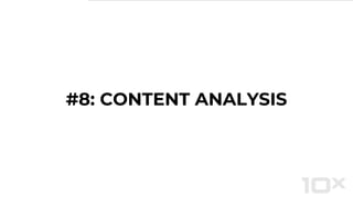 #8: CONTENT ANALYSIS
 