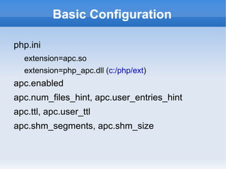 What is APC Alternative PHP Cache 