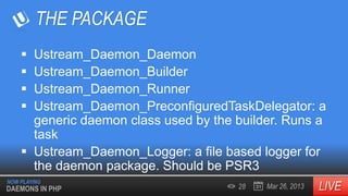 THE PACKAGE





Ustream_Daemon_Daemon
Ustream_Daemon_Builder
Ustream_Daemon_Runner
Ustream_Daemon_PreconfiguredTaskDe...