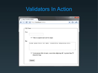 Validators In Action
 
