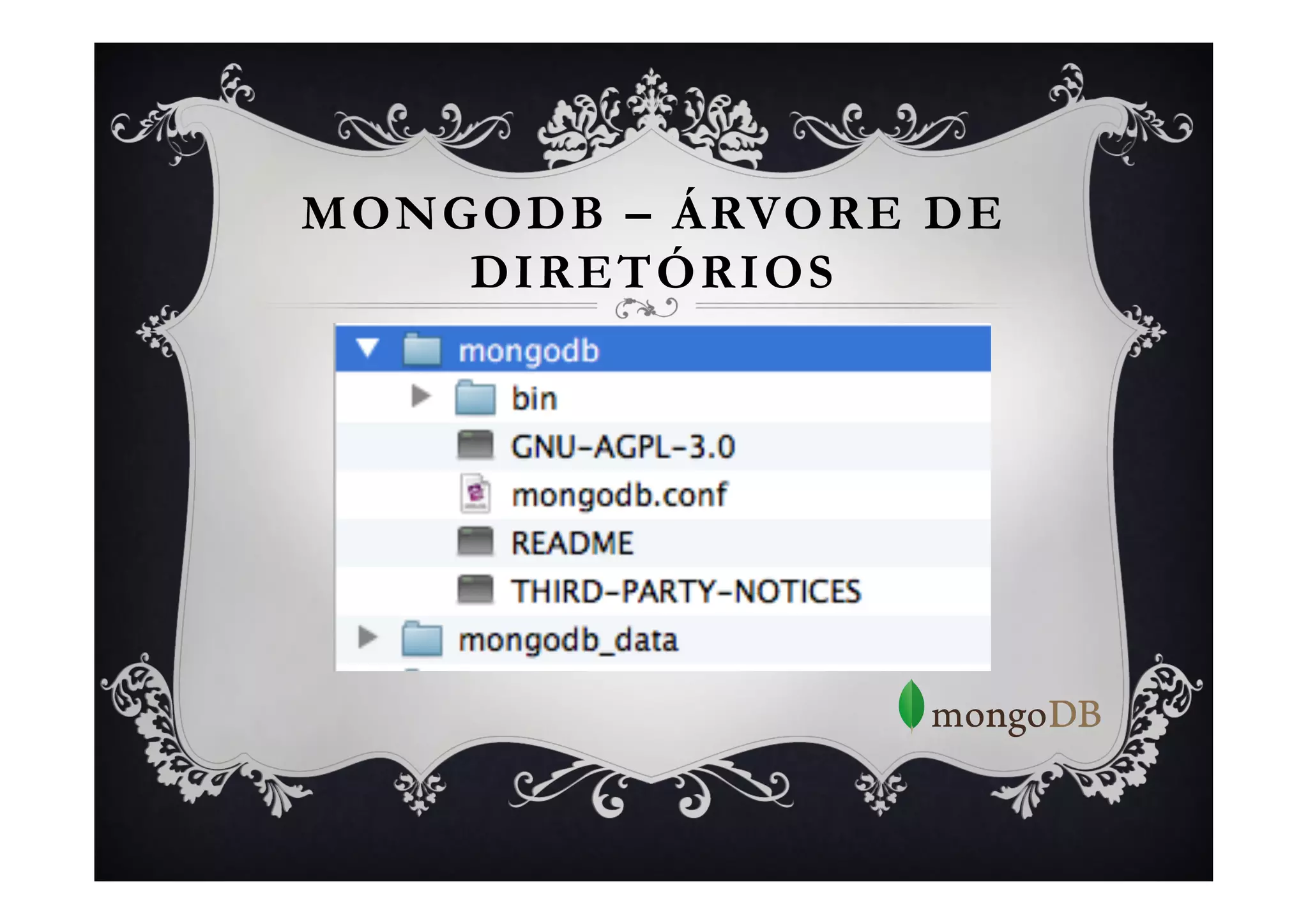 MONGODB – ÁRVORE DE
    DIRETÓRIOS
 