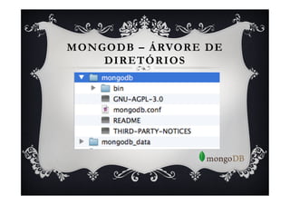MONGODB – ÁRVORE DE
    DIRETÓRIOS
 