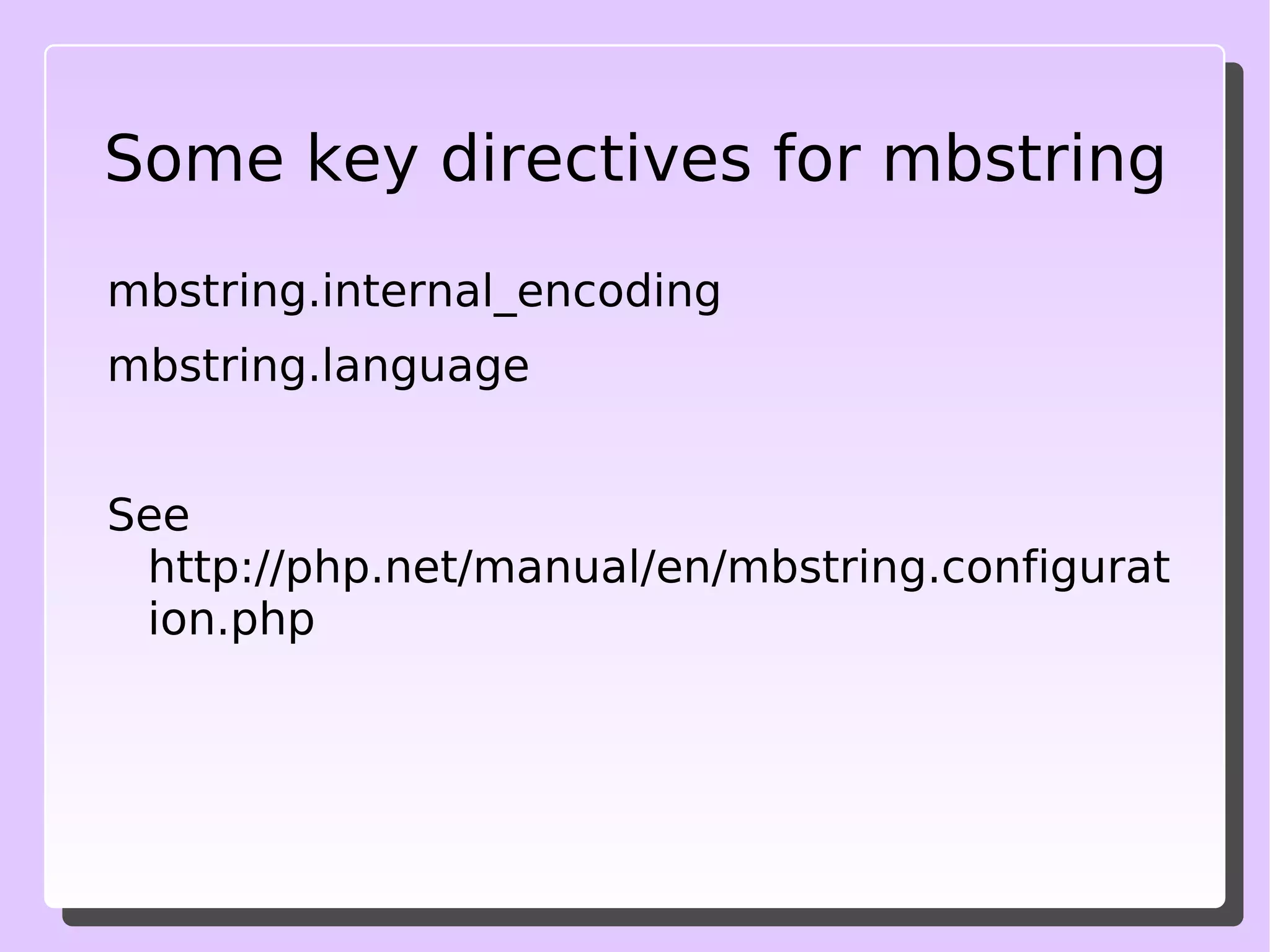 Character encoding conversion 