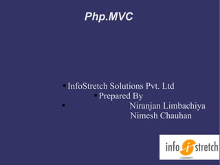Php.MVC  ,[object Object],[object Object],Niranjan Limbachiya   Nimesh Chauhan 