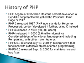 Introducation to php for beginners | PPT