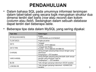 Materi pemrogwaman web tentang PHP MySQL.ppt