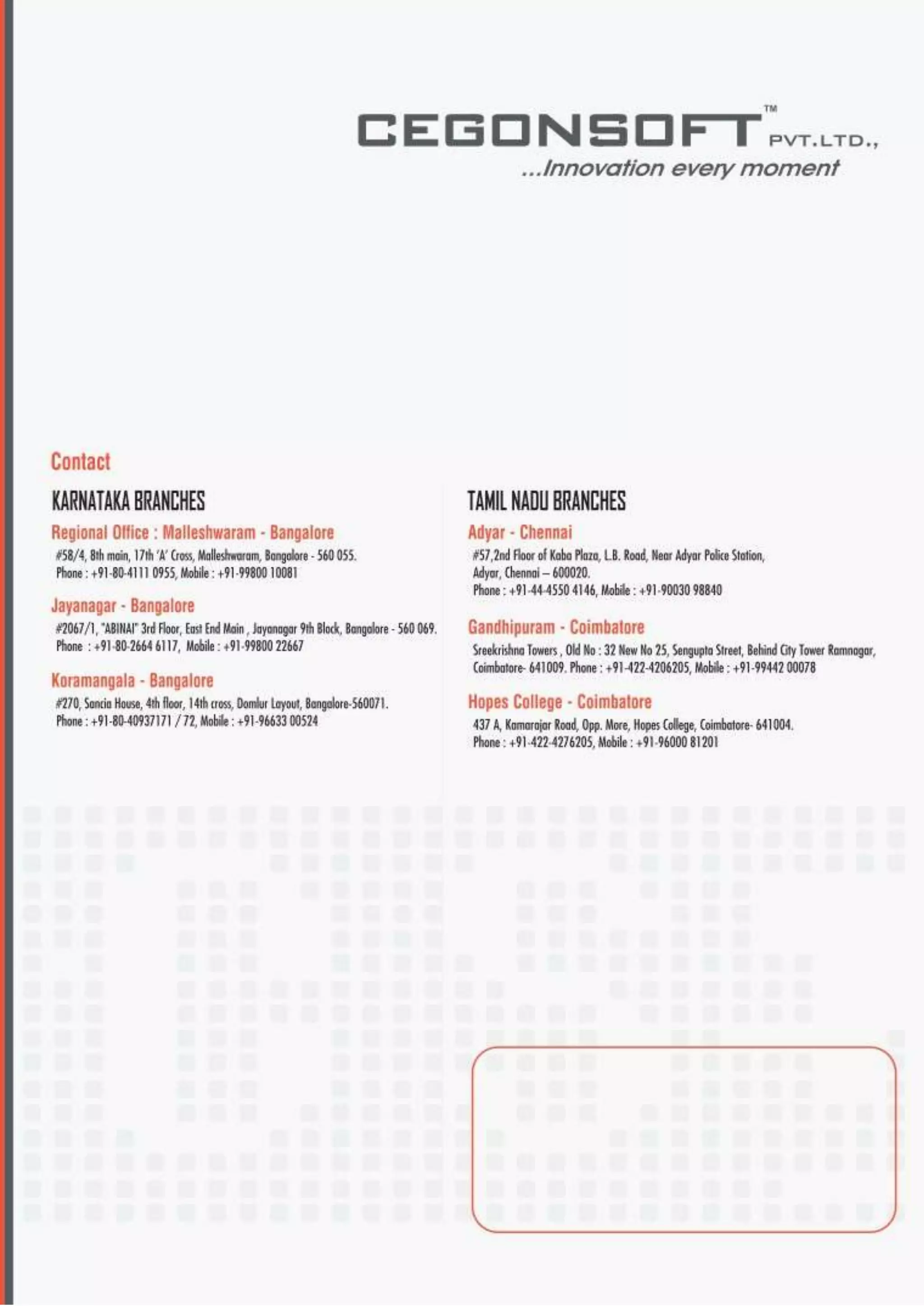 Cegonsoft PHP training institute in bangalore