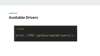 PHP & MySQL: PDO x MySQLi | PPT