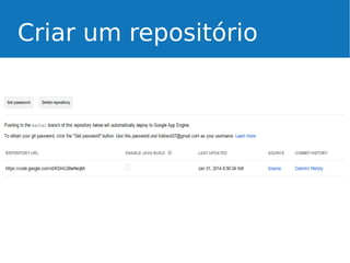 Criar um repositório

 
