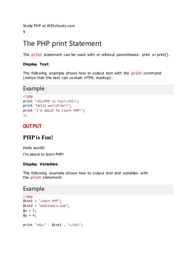 Php Notes For Begginers Php Notes For Begginers