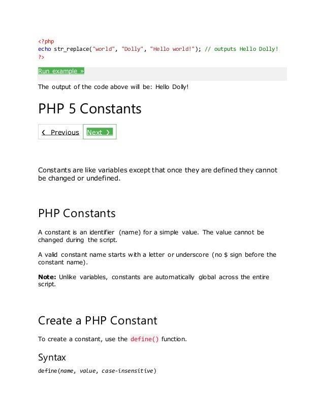 PHP NOTES FOR BEGGINERS