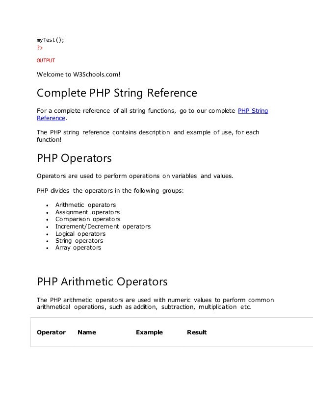 Php Notes For Begginers Php Notes For Begginers
