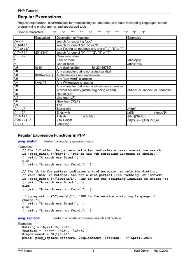 Php notes 01
