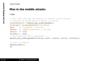 Session Exploits Man in the middle attacks 