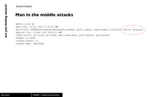 Session Exploits Man in the middle attacks 
