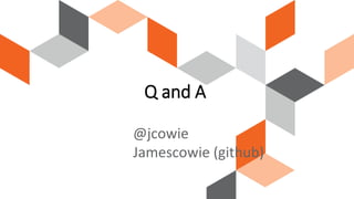 Q and A
@jcowie
Jamescowie (github)
 