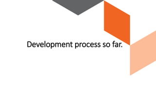 Development process so far.
 